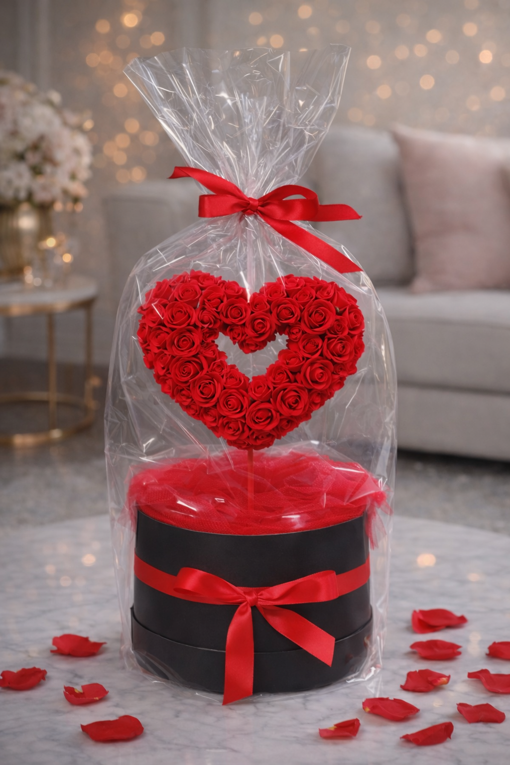 Rose Heart Gift Box – Red