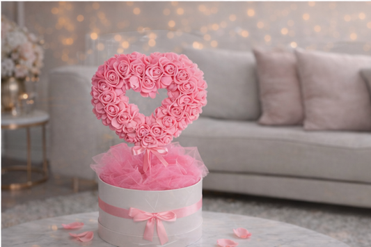 Rose Heart Gift Box – Pink