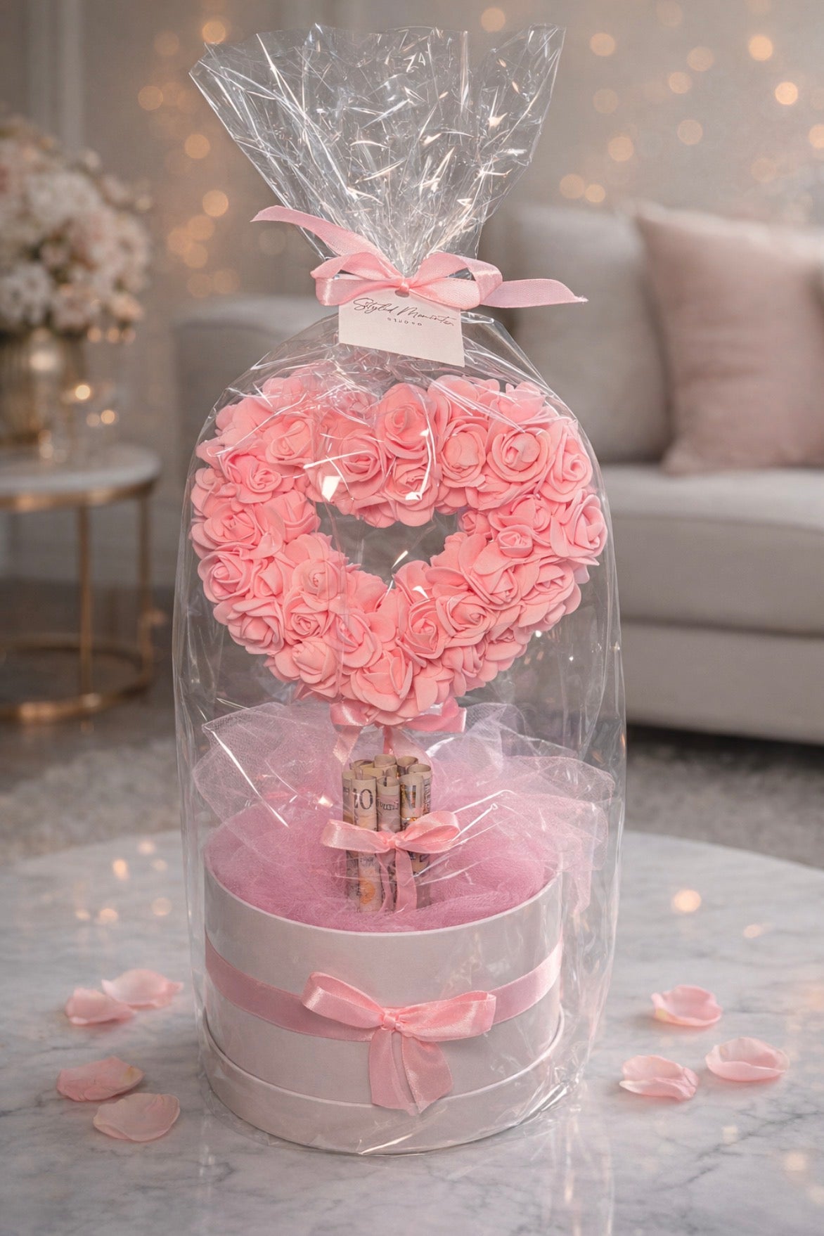Rose Heart Gift Box – Pink